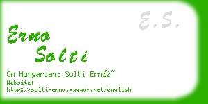 erno solti business card